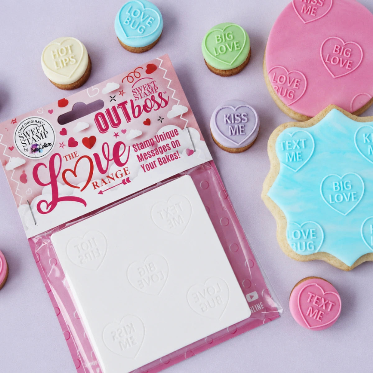 Love Heart Texture Tile - Outboss - Sweet Stamp