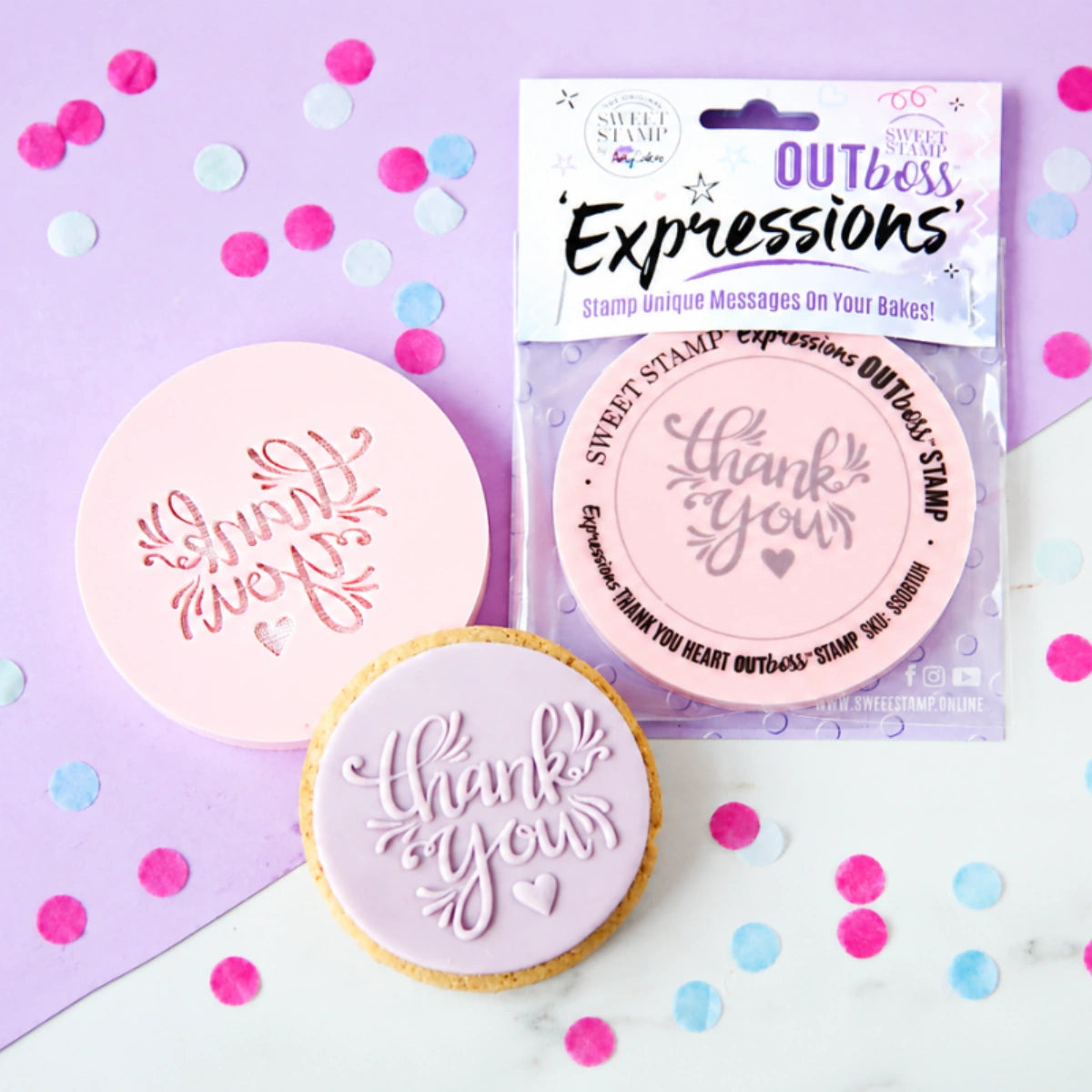 Thank You Heart - Outboss Expressions - Sweet Stamp