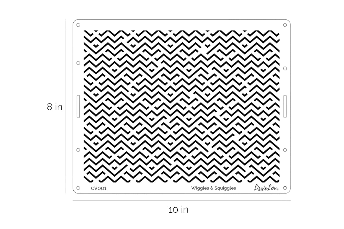 Cake Stencil - Full Size Design - LISSIE LOU STENCILS - Wiggles and Squiggles Chevron