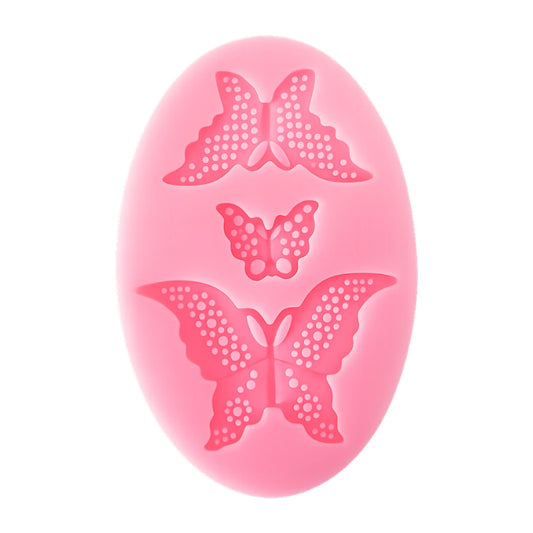 Dotted Butterfly Three Sizes Silicone Mould