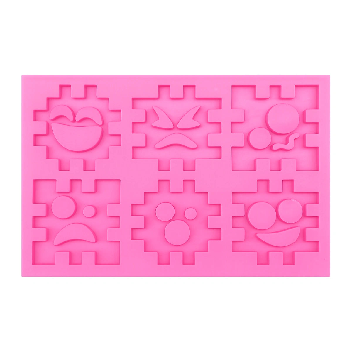 Cartoon Smiley Bricks Silicone Mould