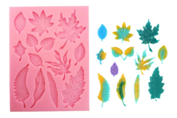 12 Leaves Silicone Mould - Iconic Cake Art