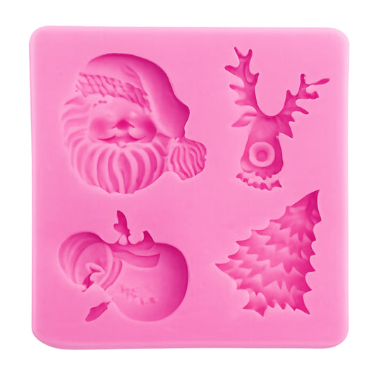Christmas Themes Santa Reindeer Tree Snowman Silicone Mold