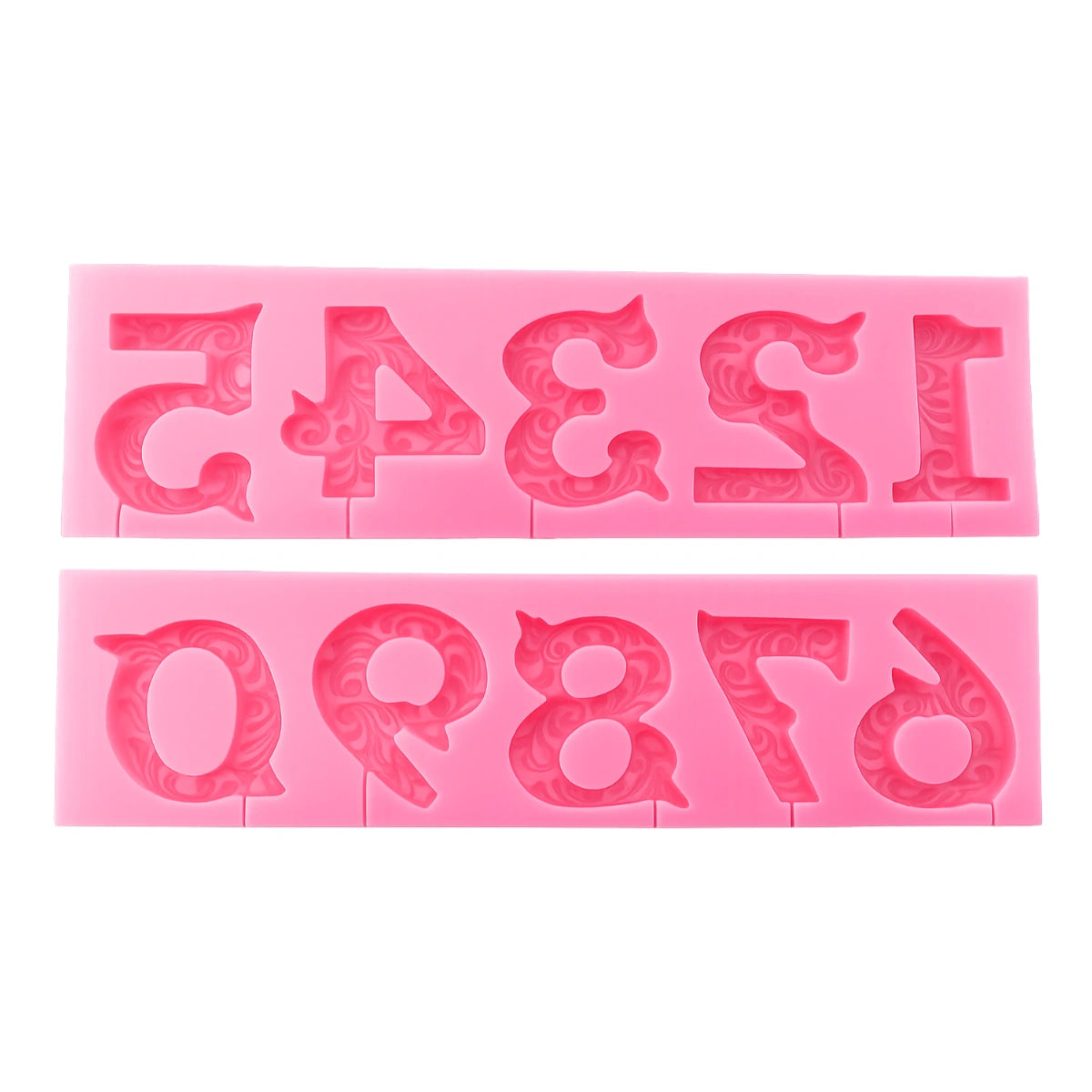 Large Filigree Fancy Number / Numerals Silicone Mould / Mold