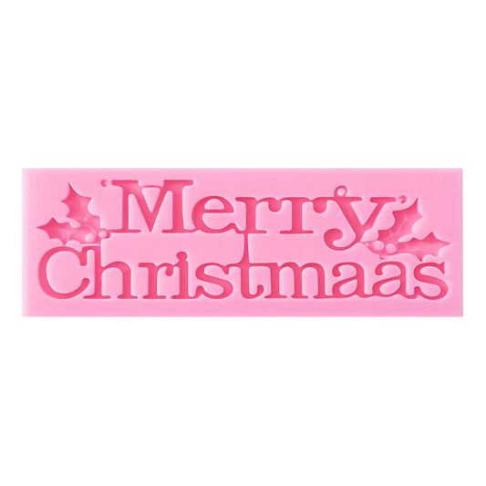 Merry Christmas Mold - Silicone Mould