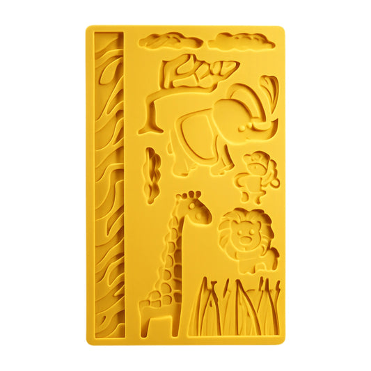 Jungle Animals Fondant And Gum Paste Mold - Silicone Mold