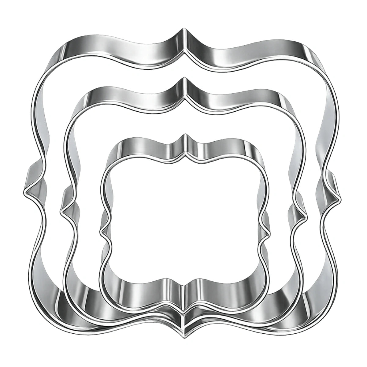 Square Plaque Cutter Set - Cookie Cutters - (3 Pack) - Iconic Cake Art