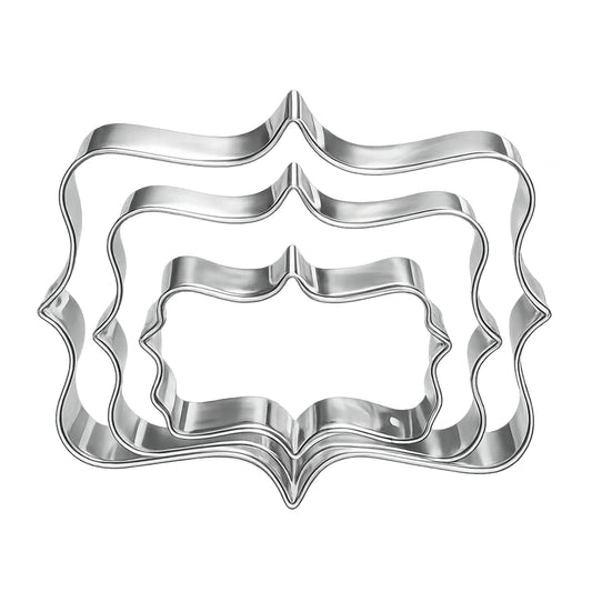 Rectangle Plaque Cutter Set - Cookie Cutters - (3 Pack) - Iconic Cake Art