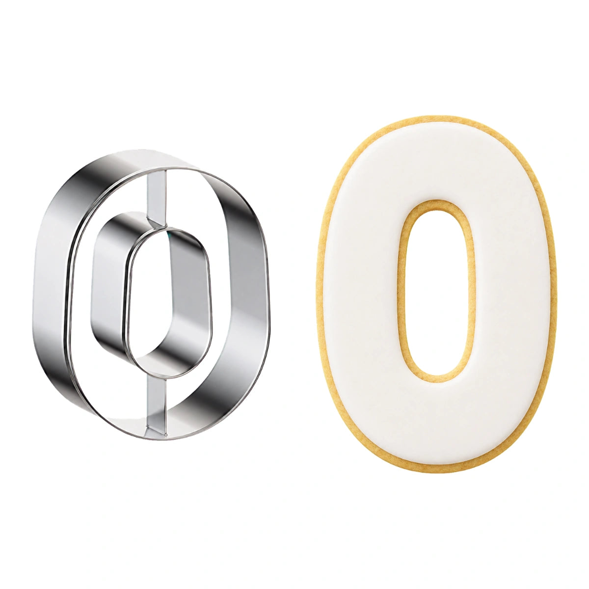 Number 0 Cookie Cutter 3 Inch High - Iconic Cake Art