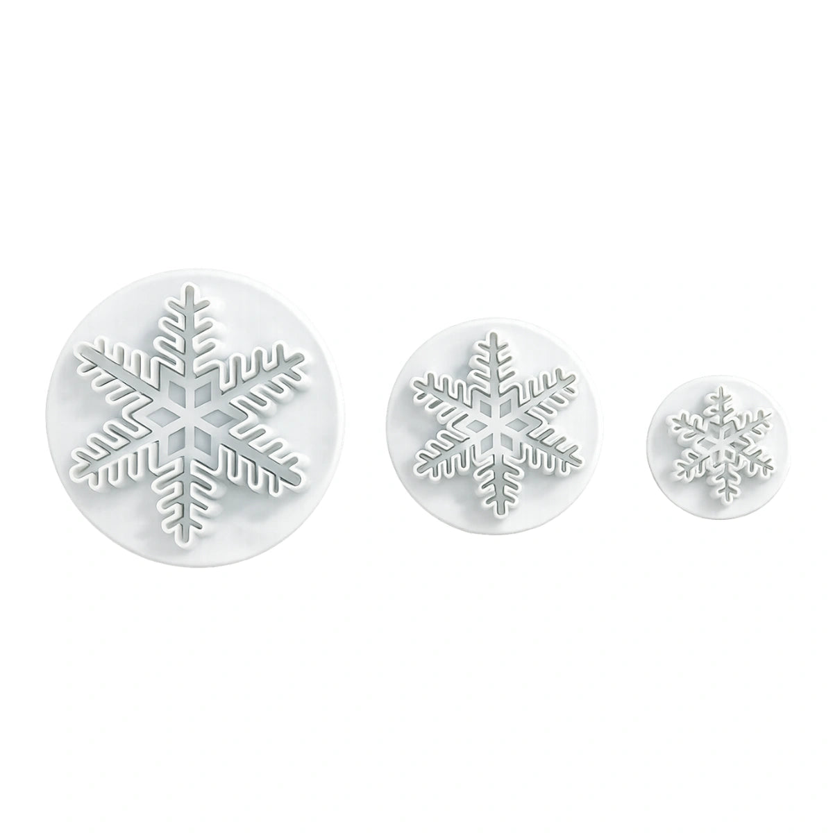 Snowflake Plunger Cutters Set Of 3