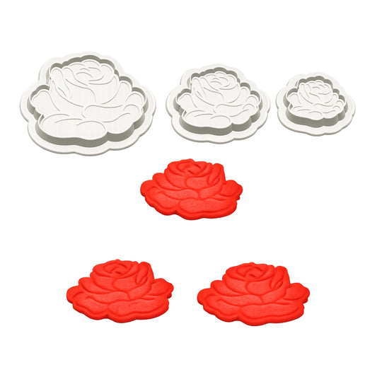 Rose 2D Flower Plunger Cutter Set (3 Pack) - T Quality Tools
