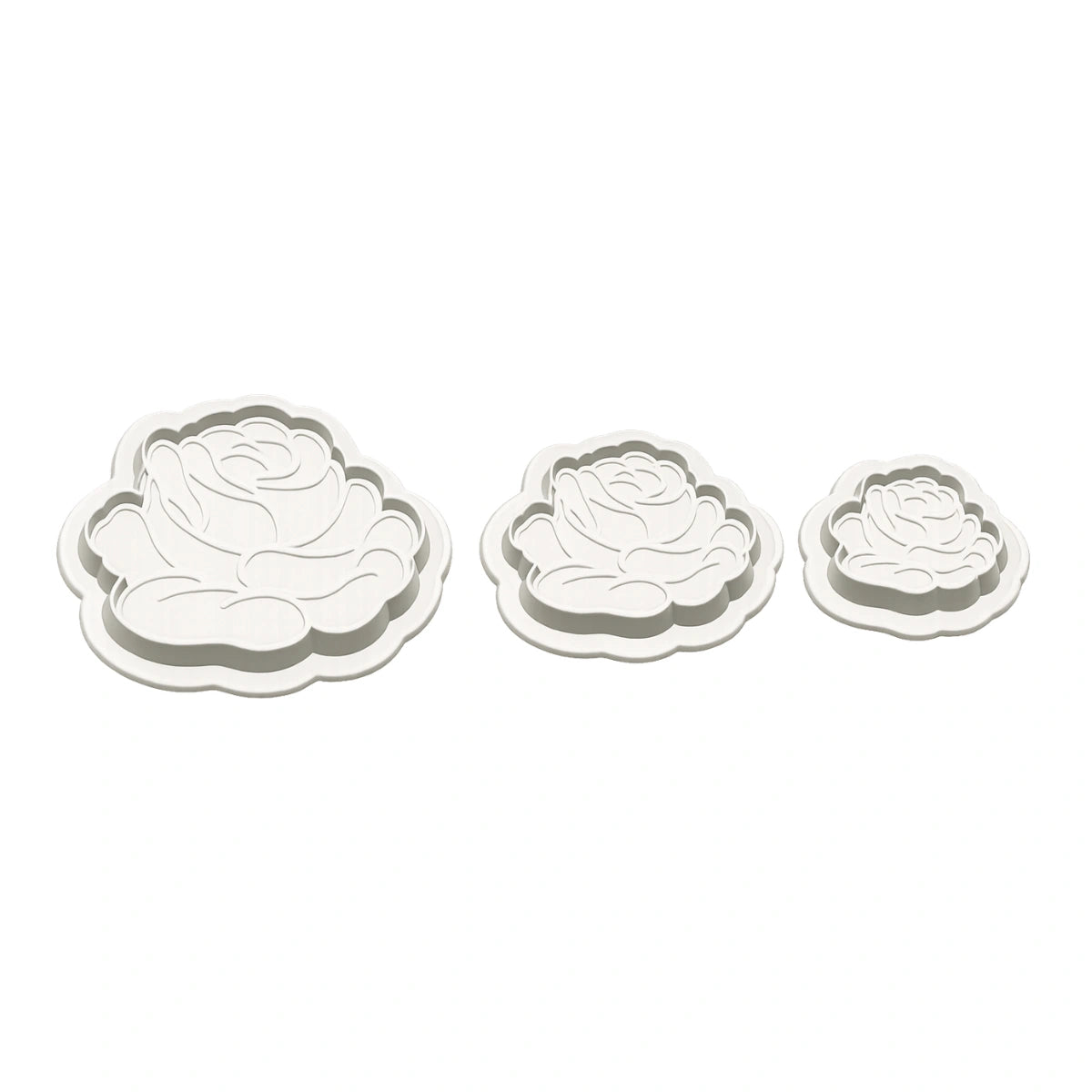 Rose 2D Flower Plunger Cutter Set (3 Pack) - T Quality Tools