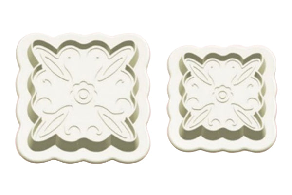 Square Plaque Scroll Design Plunger Cutter Set (2 Pack) - T Quality Tools