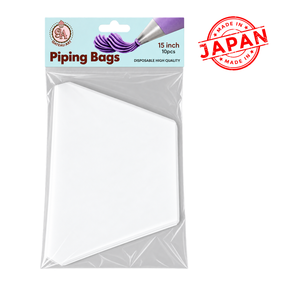Disposable Piping Bags - Pack of 10 15 Inch - Gateau Art