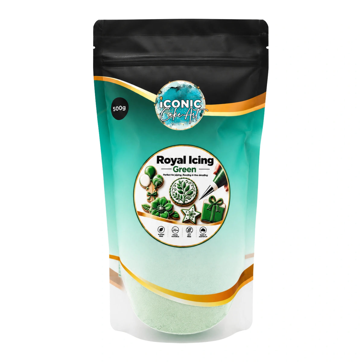 Green Royal Icing Mix 500g - Iconic Cake Art