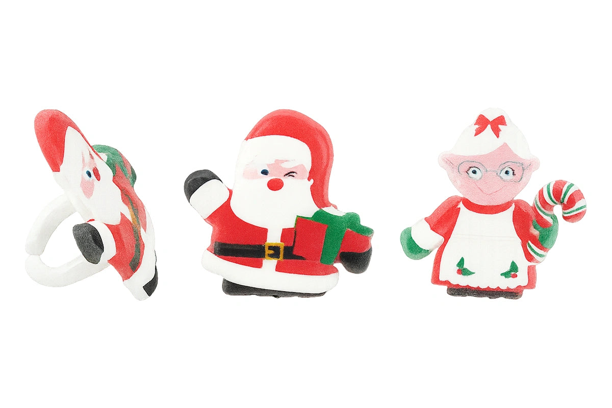 Santa and Helper Cupcake Rings (8 Pack) - Bakery Crafts
