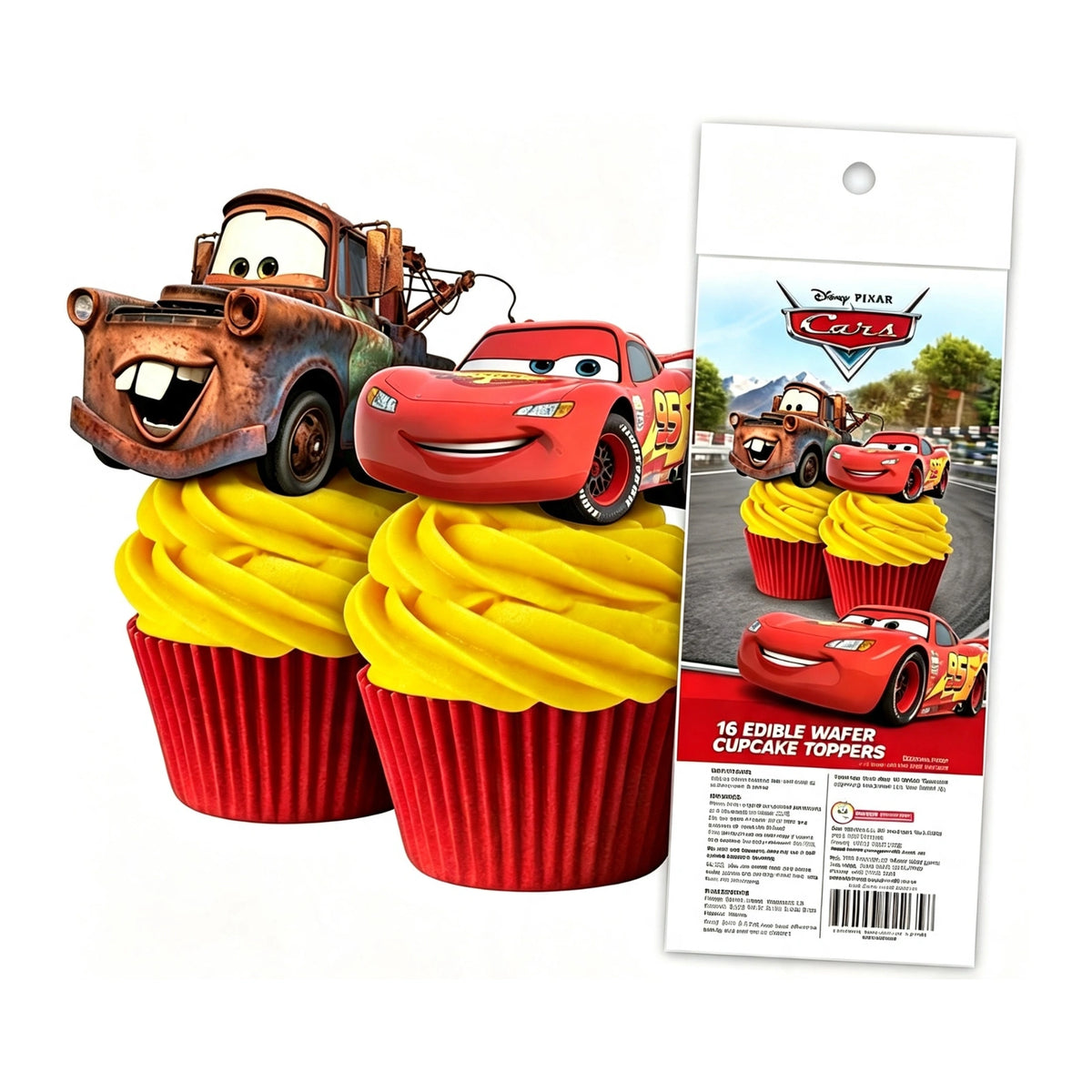 Disney Cars - Edible Wafer Cupcake Toppers (16 Pack) - BSC