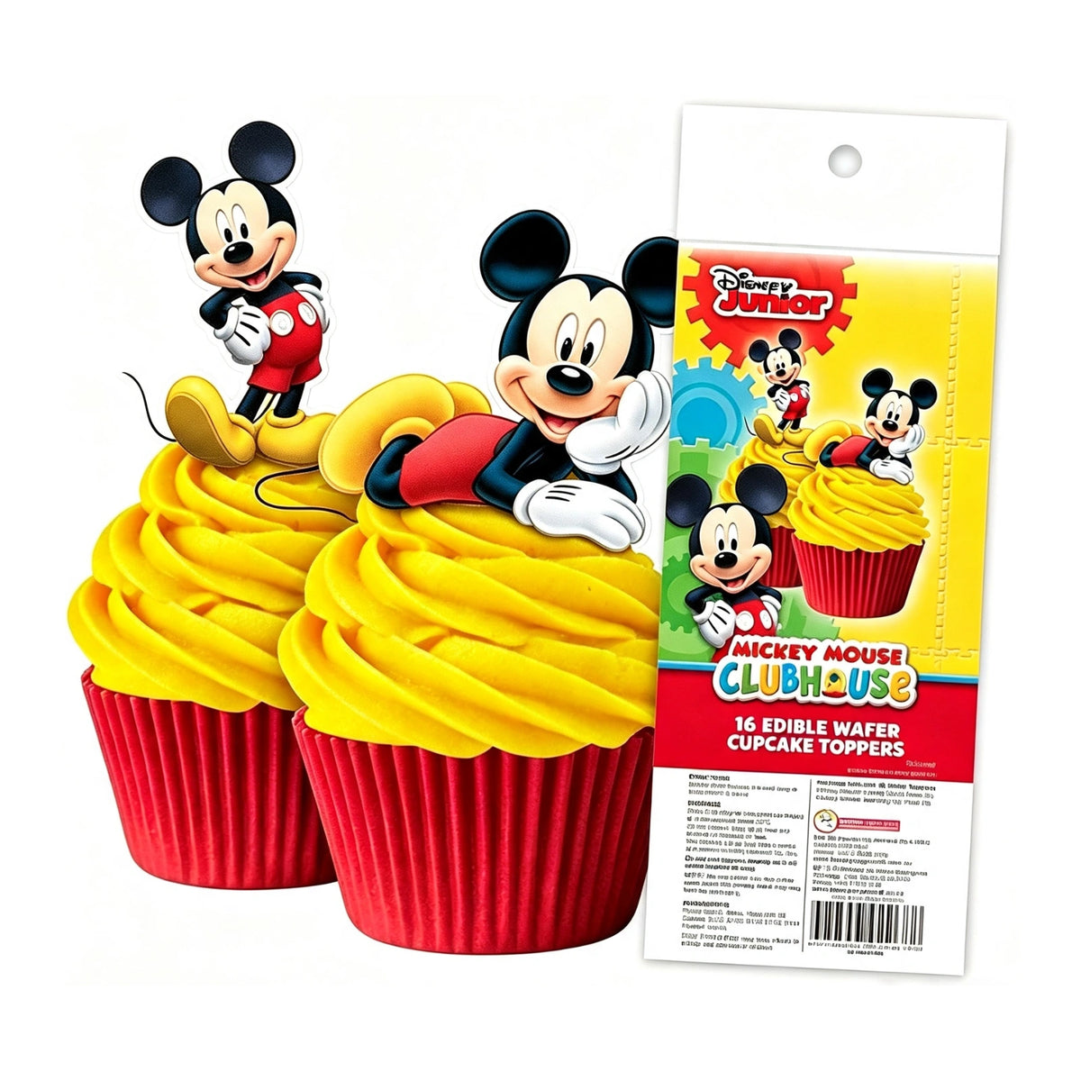 Mickey Mouse Edible Wafer Cupcake Toppers (16 Pack) - BSC