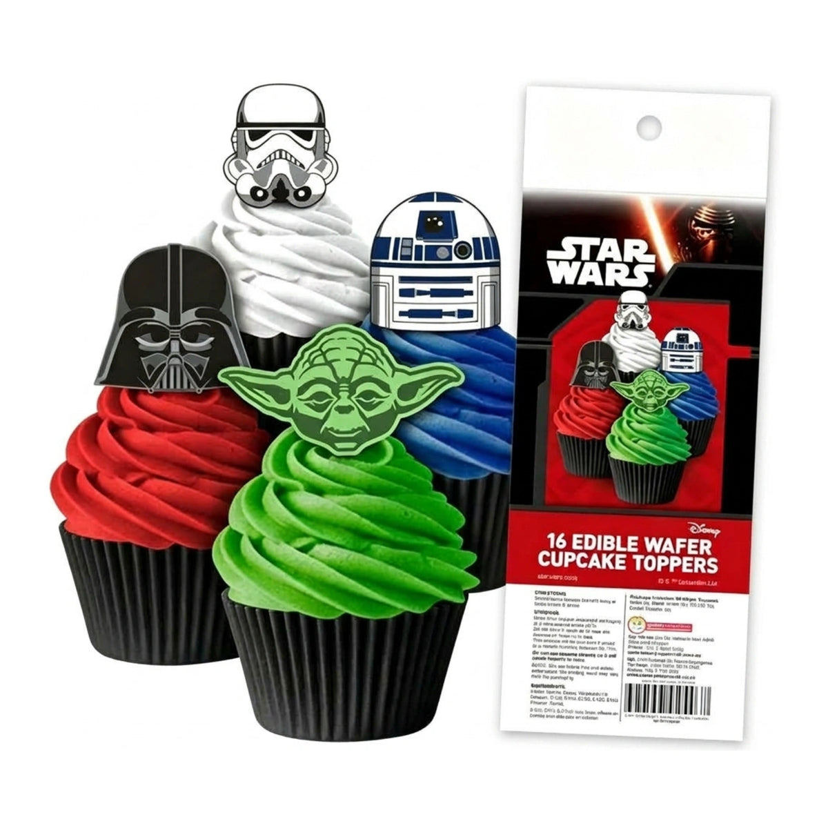 Star Wars Edible Wafer Cupcake Toppers (16 Pack) - BSC