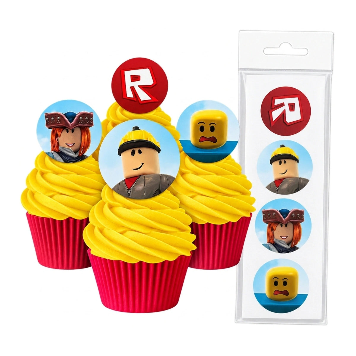Roblox Edible Wafer Cupcake Toppers (16 Pack) - BSC