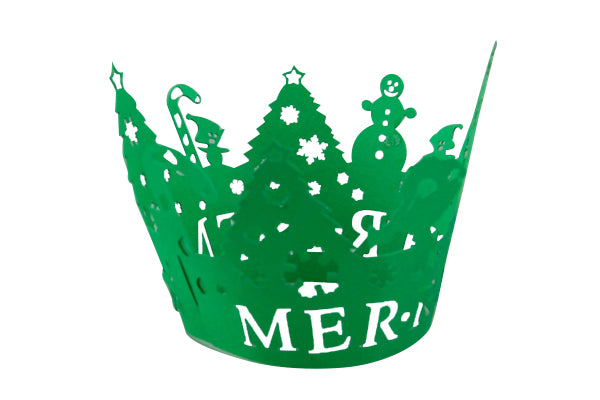 Green Christmas Cake Wraps Cake Decorating Tools - Pack of 12 - Iconic Cake Art