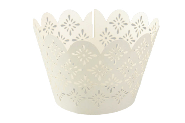 Ivory Lattice Cake Wraps - Cake Decorating Tools (12 Pack) - Iconic Cake Art