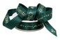 Green Double Sided Satin Embossed Gold 1m 25mm - My Dream Cake