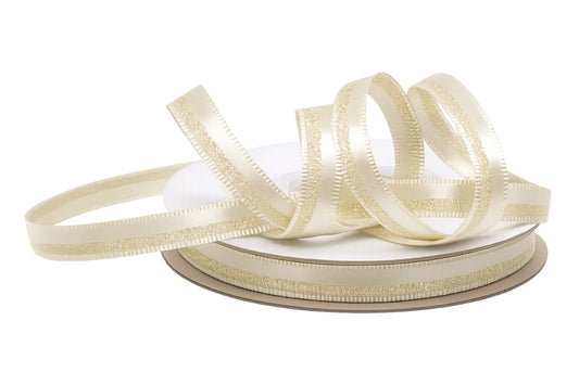 Gold Satin Lurex Ribbon 25m 9mm - My Dream Cake