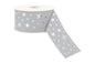 Silver White Tear Ribbon with Stars - Sold Per Meter 30mm
