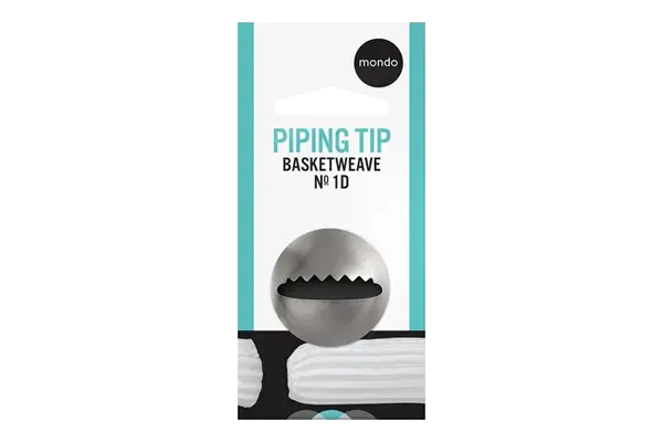 #1D S Basketweave Piping Tip - Mondo