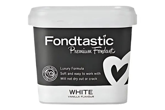 White Premium Fondant 1kg - Fondtastic