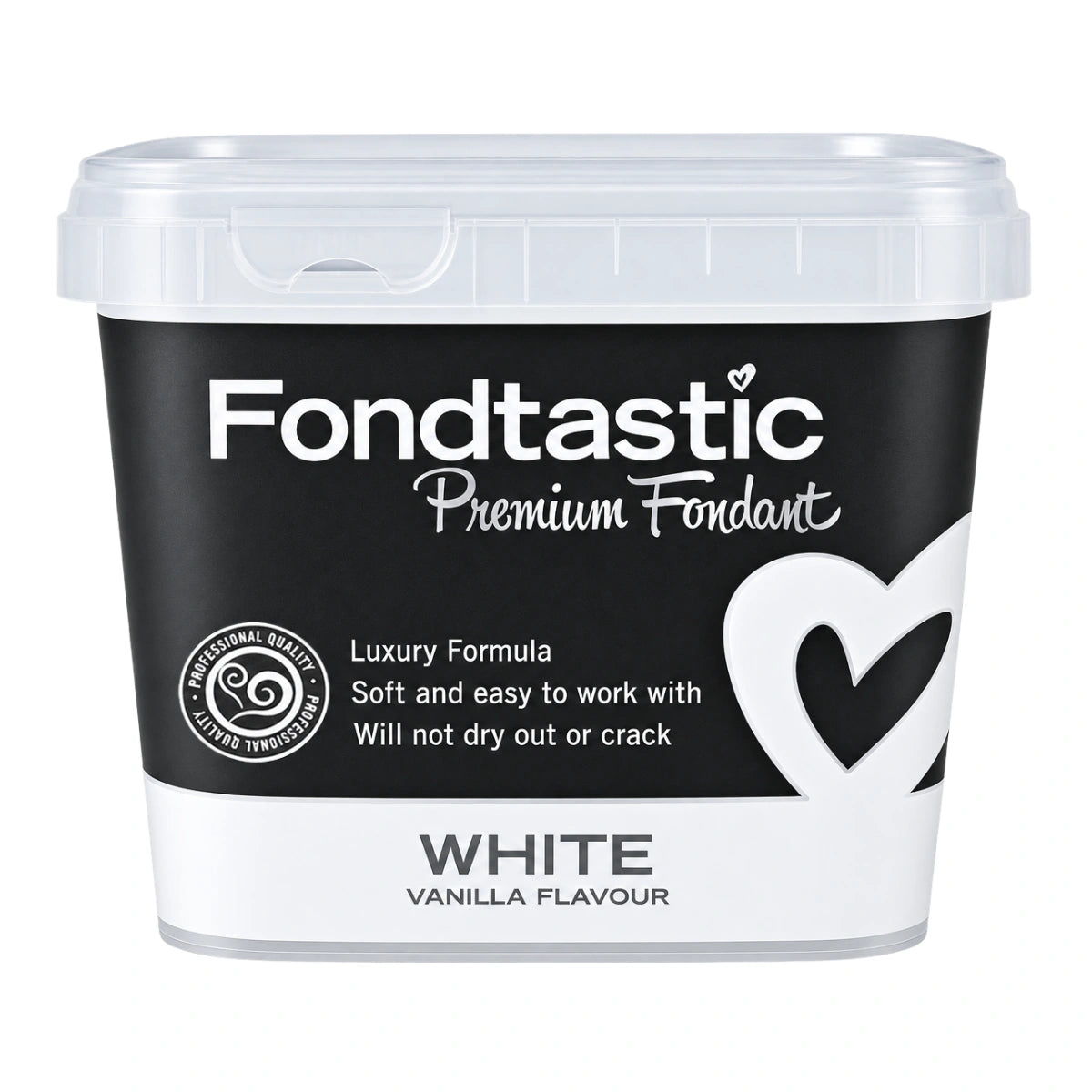 White Premium Fondant 1kg - Fondtastic