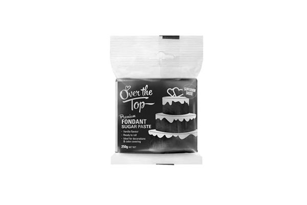 Super Black Fondant 250g - Over The Top