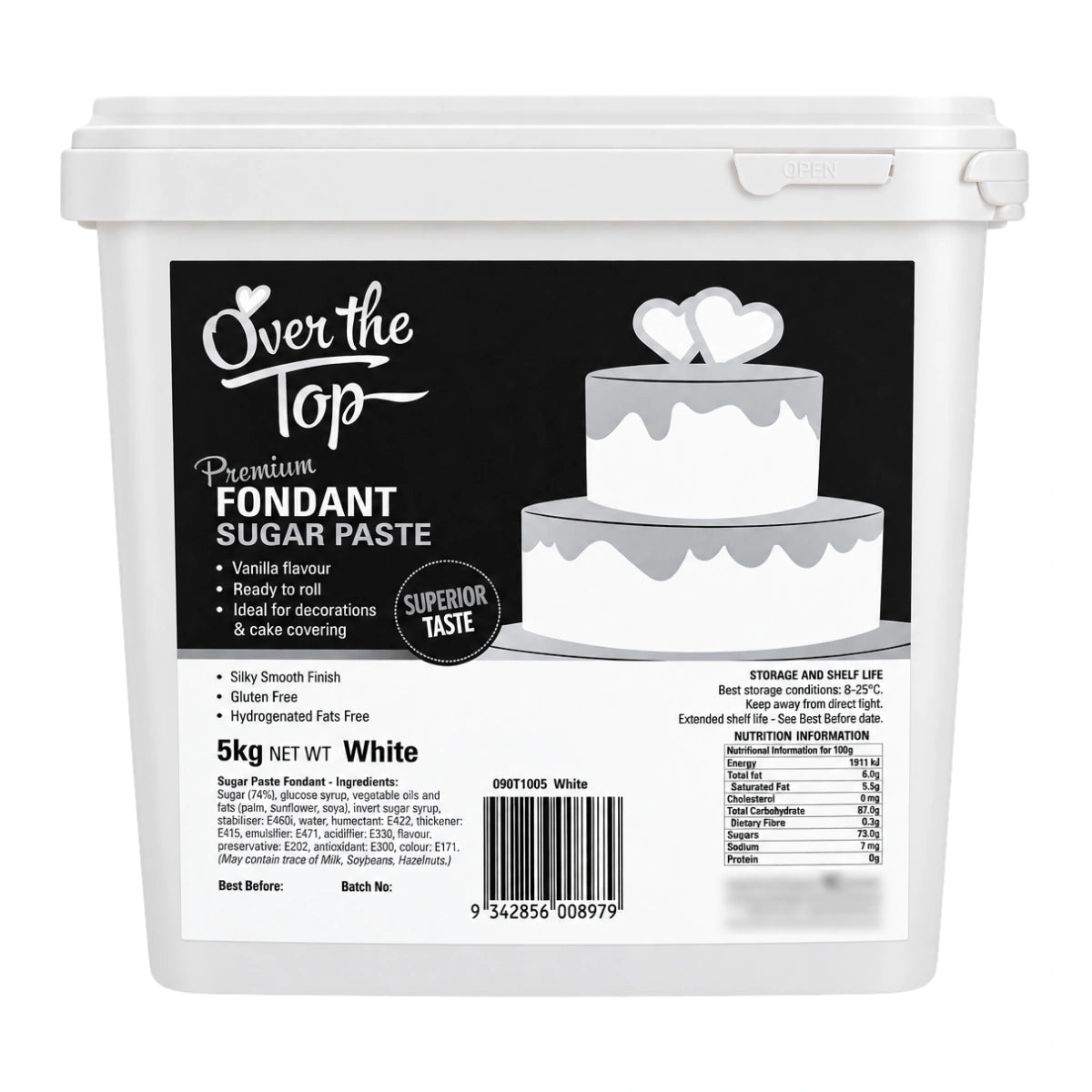 White Pure Fondant 5kg - Over The Top