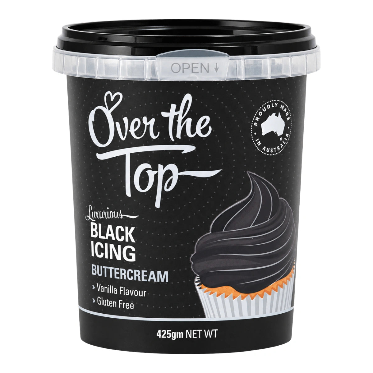 Black Buttercream 425g - Over The Top