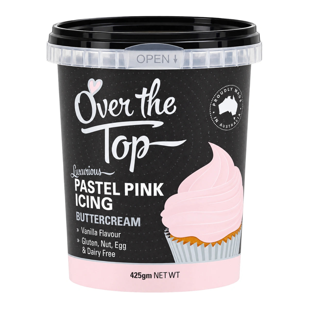 Pastel Pink Buttercream 425g - Over The Top