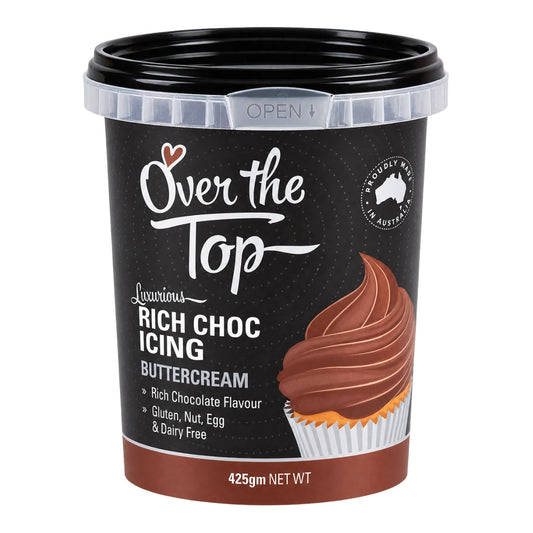 Chocolate Brown Buttercream 425g - Over The Top