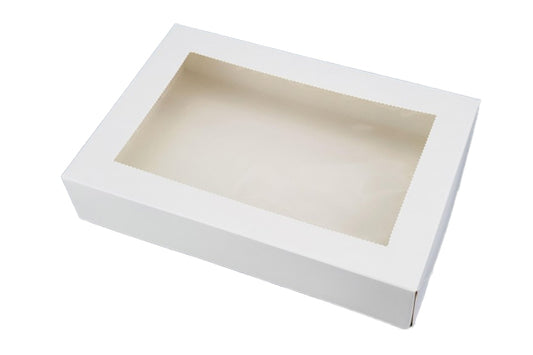 WHITE COOKIE BOX - 10 Inch x 7 Inch