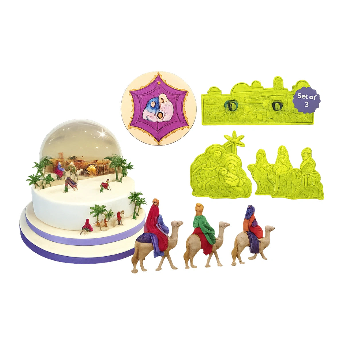 Christmas Scene Set of 3 - Cutters - JEM