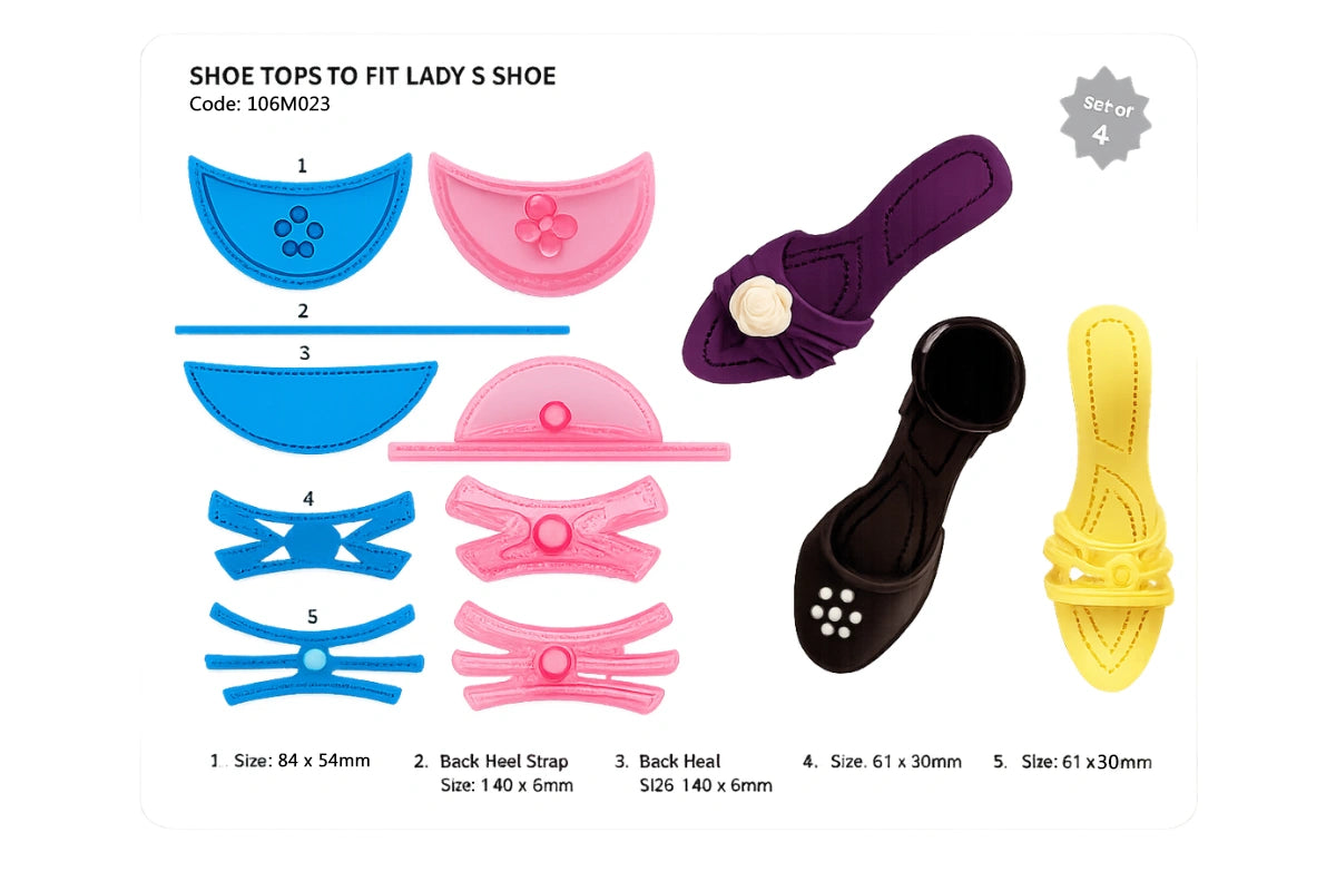 Ladys Shoe Set JEM Cutters - Shoe Tops To Fit Ladys Shoe Set of 4