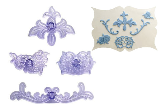 Scrolls and Pansy - Cutters (4 Pack) - JEM