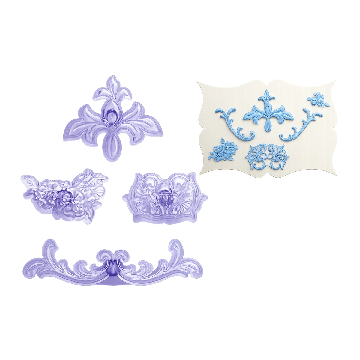 Scrolls and Pansy - Cutters (4 Pack) - JEM