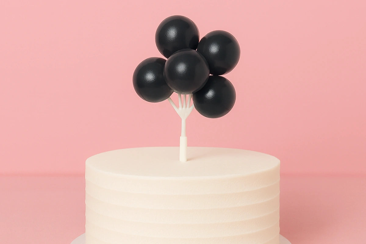 Black Balloon Cluster - Bakery Crafts
