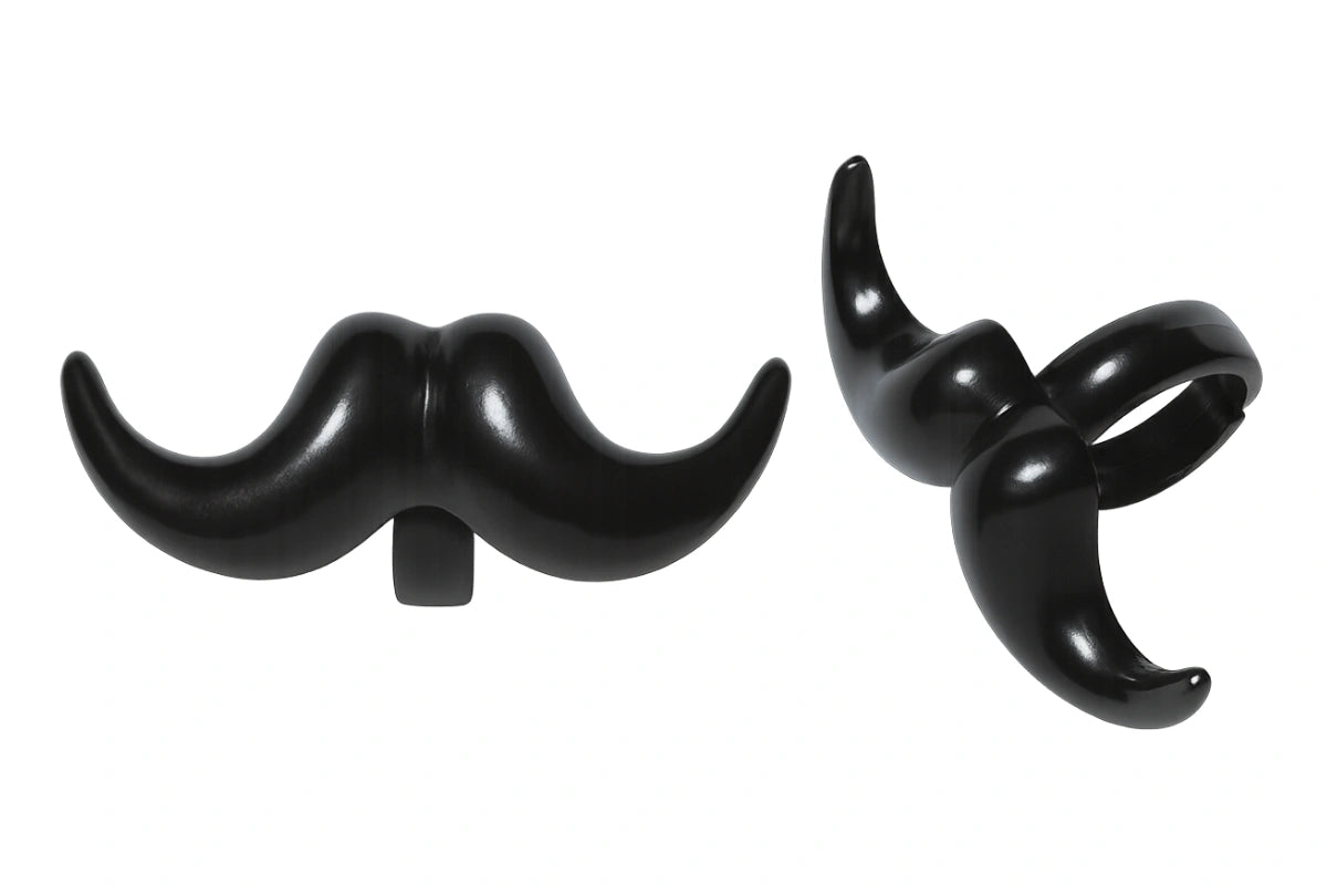 Mustache Cupcake Rings (8 Pack) - Bakery Crafts