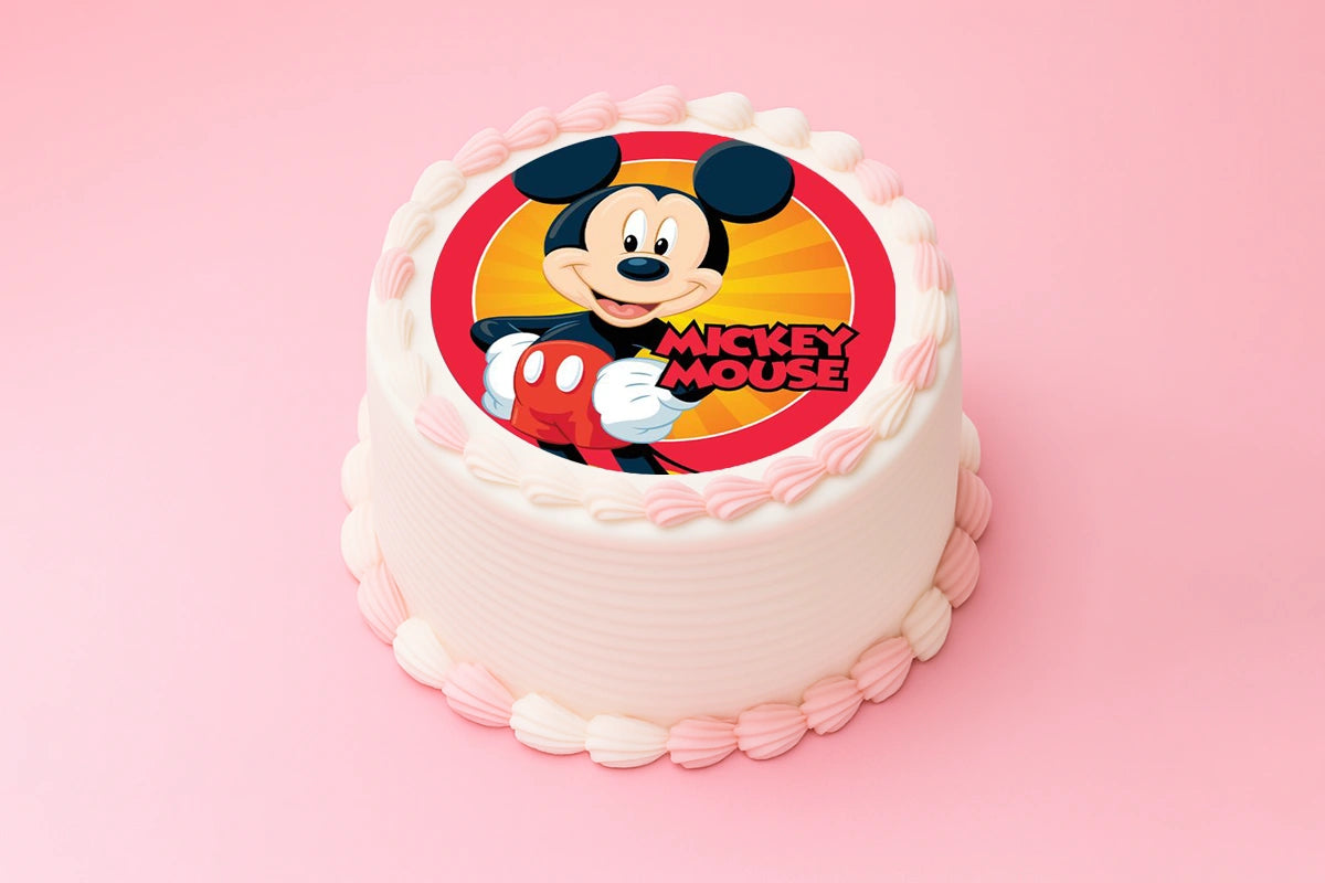 Mickey Mouse Round Edible Icing Image 16cm - BSC
