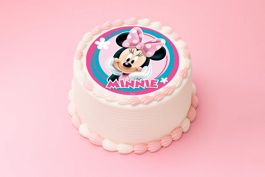 Minnie Mouse Round Edible Icing Image 16cm - BSC