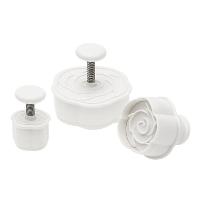 3 Rose Sugar Paste Plunger Cutter Set - Ateco