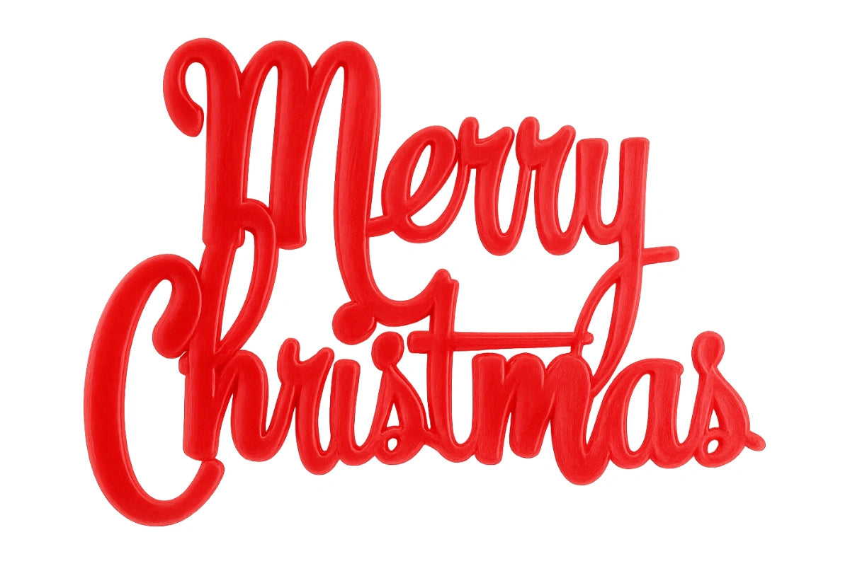 Red Holiday Messages Layon - Bakery Crafts