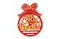 Gold Red and Feliz Navidad Layon - DecoPac
