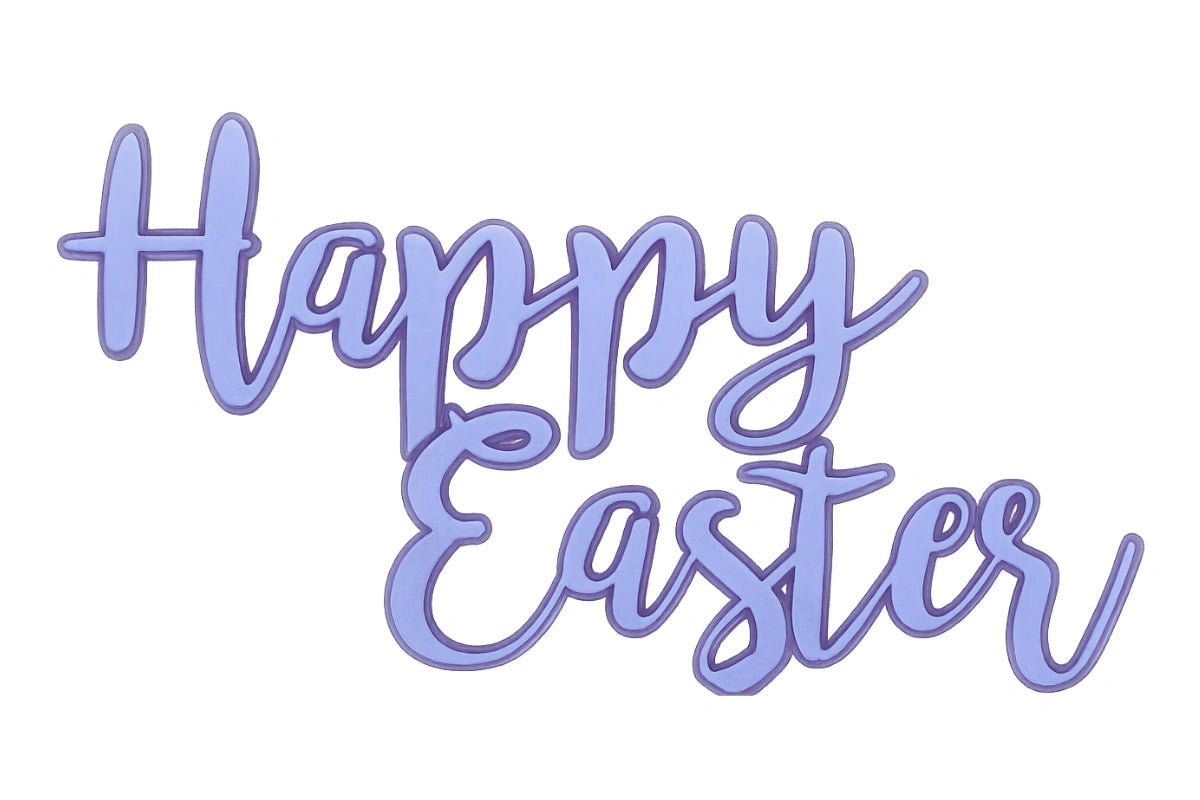 Purple Happy Easter Gemstone Layon - Bakery Crafts